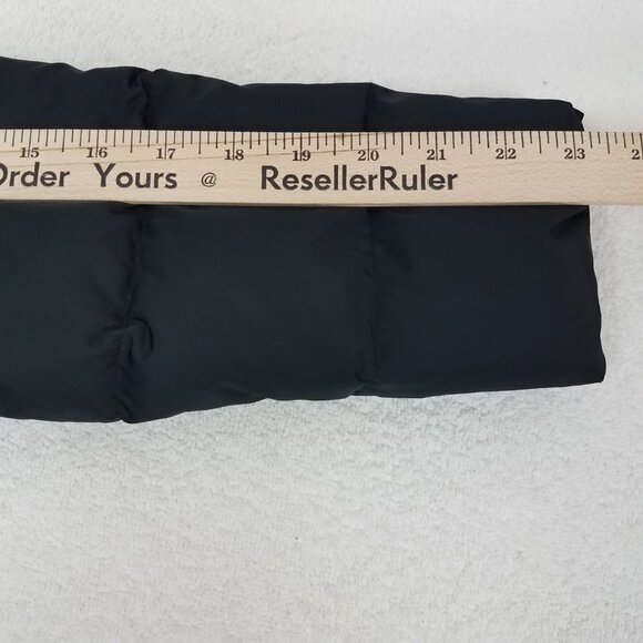 NEW Cole Haan Size XS Taffeta Down Zip up Puffer Coat Shawl Hood/Collar in Black - Picture 15 of 16